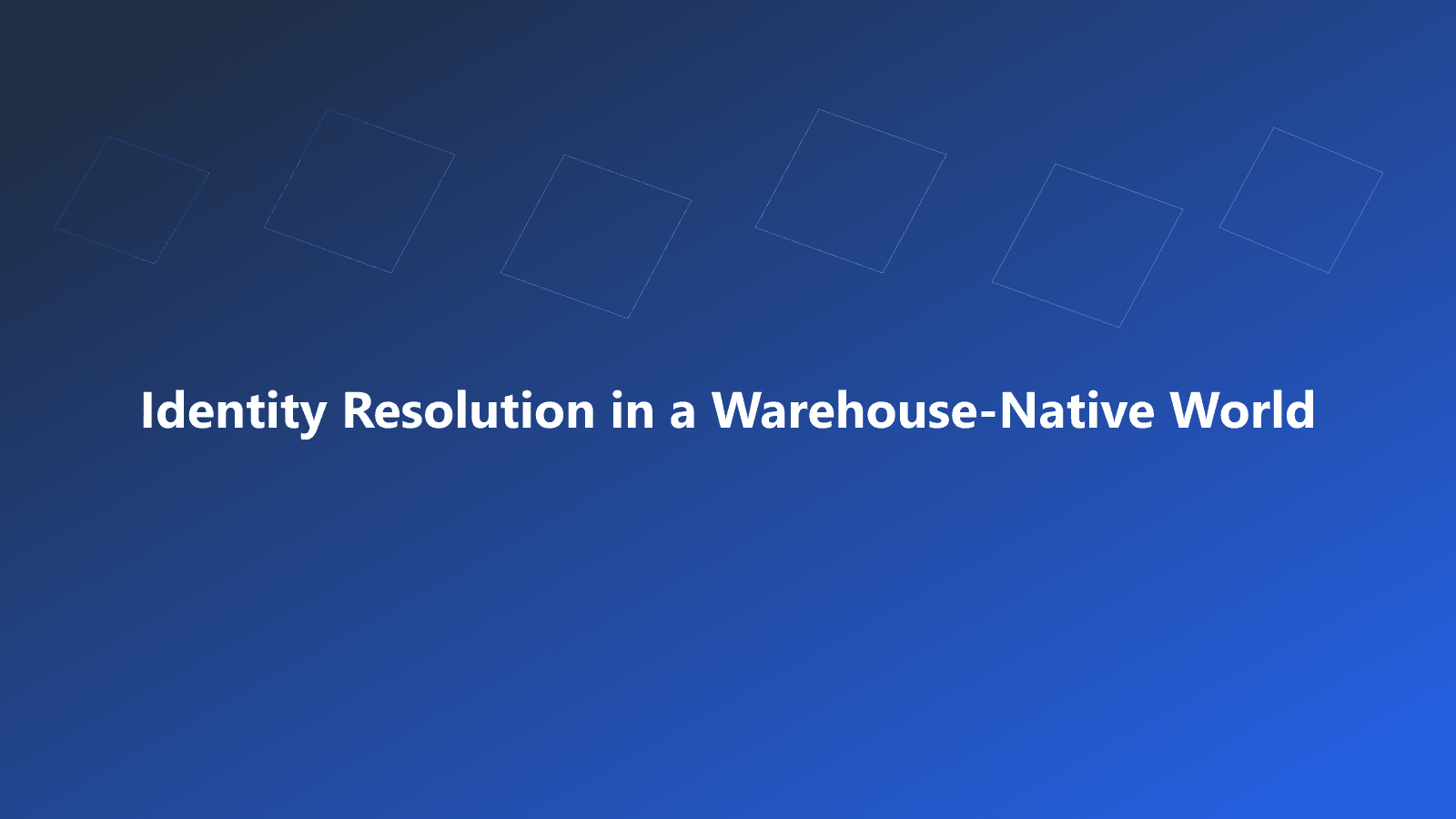 Many anonymous identifier dots converging into a single canonical profile shape.