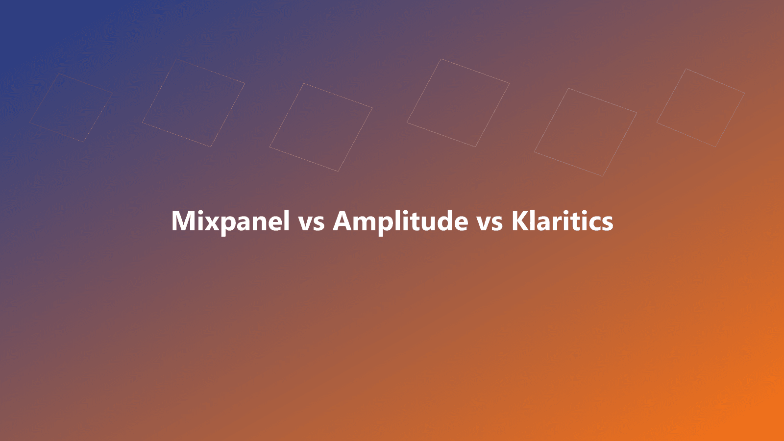 A geometric isometric scene with three differently-sized building blocks in blue, purple, and orange on the same plane.